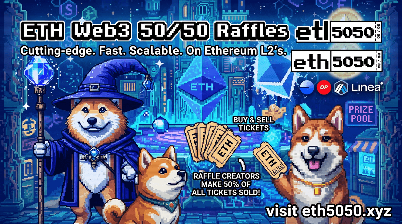 Crypto 50/50 Raffle ETH5050 — win and earn ETH on Ethereum L2 networks