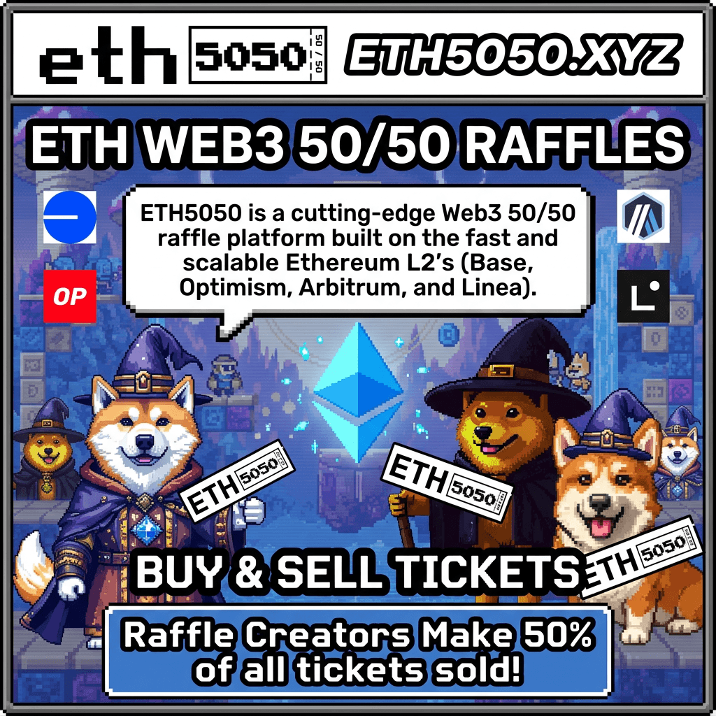 Web3 Raffles — Create and Buy Tickets on ETH5050 Decentralized Raffle Platform